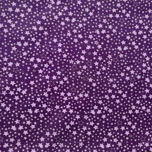Purple beeswax wrap with white star pattern