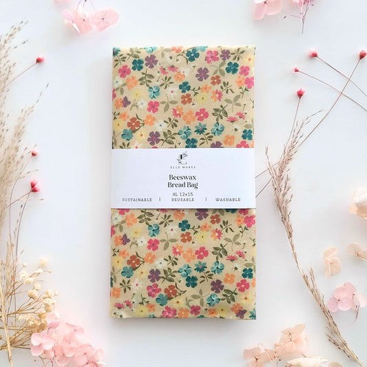 Zara - Hibiscus Delight Beeswax Bread Bag