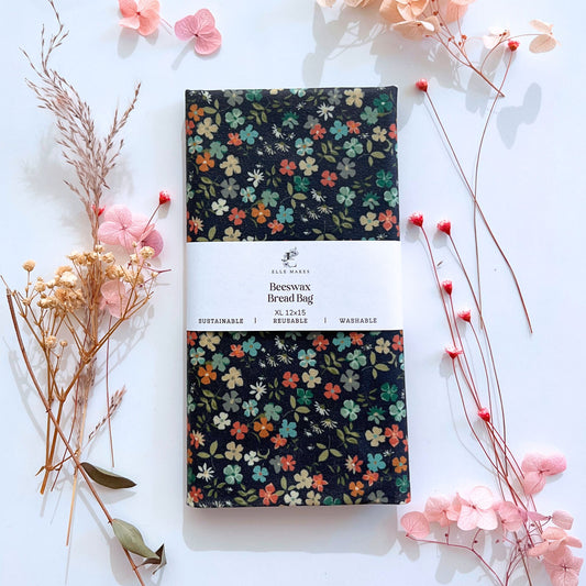 Ivy - Petite Bloom Beeswax Bread Bag