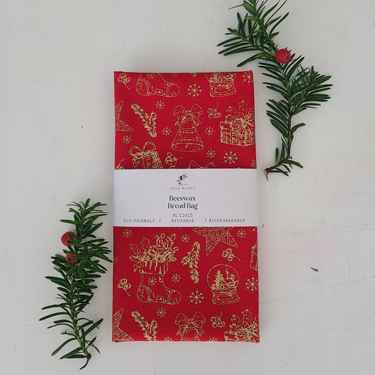 Audrey - Holiday Magic Beeswax Bread Bag