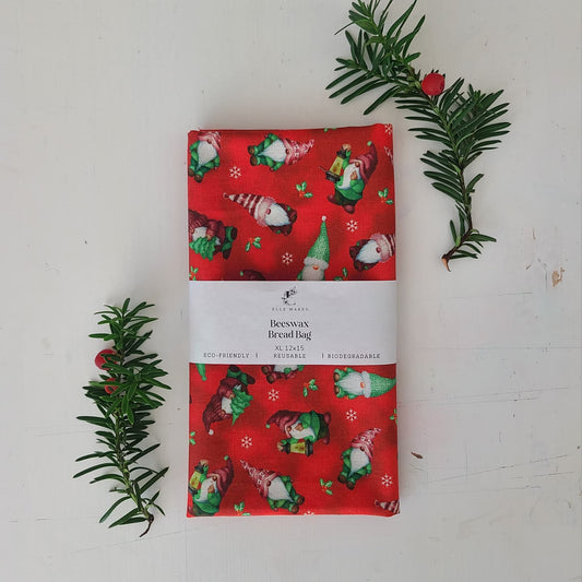 Henry - Gnome Garden  Beeswax Bread Bag