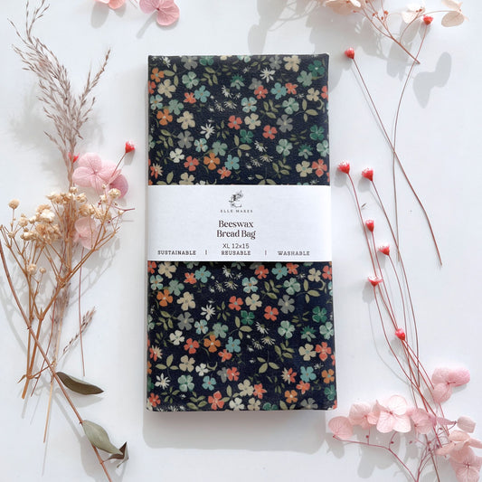Ivy - Petite Bloom Beeswax Bread Bag