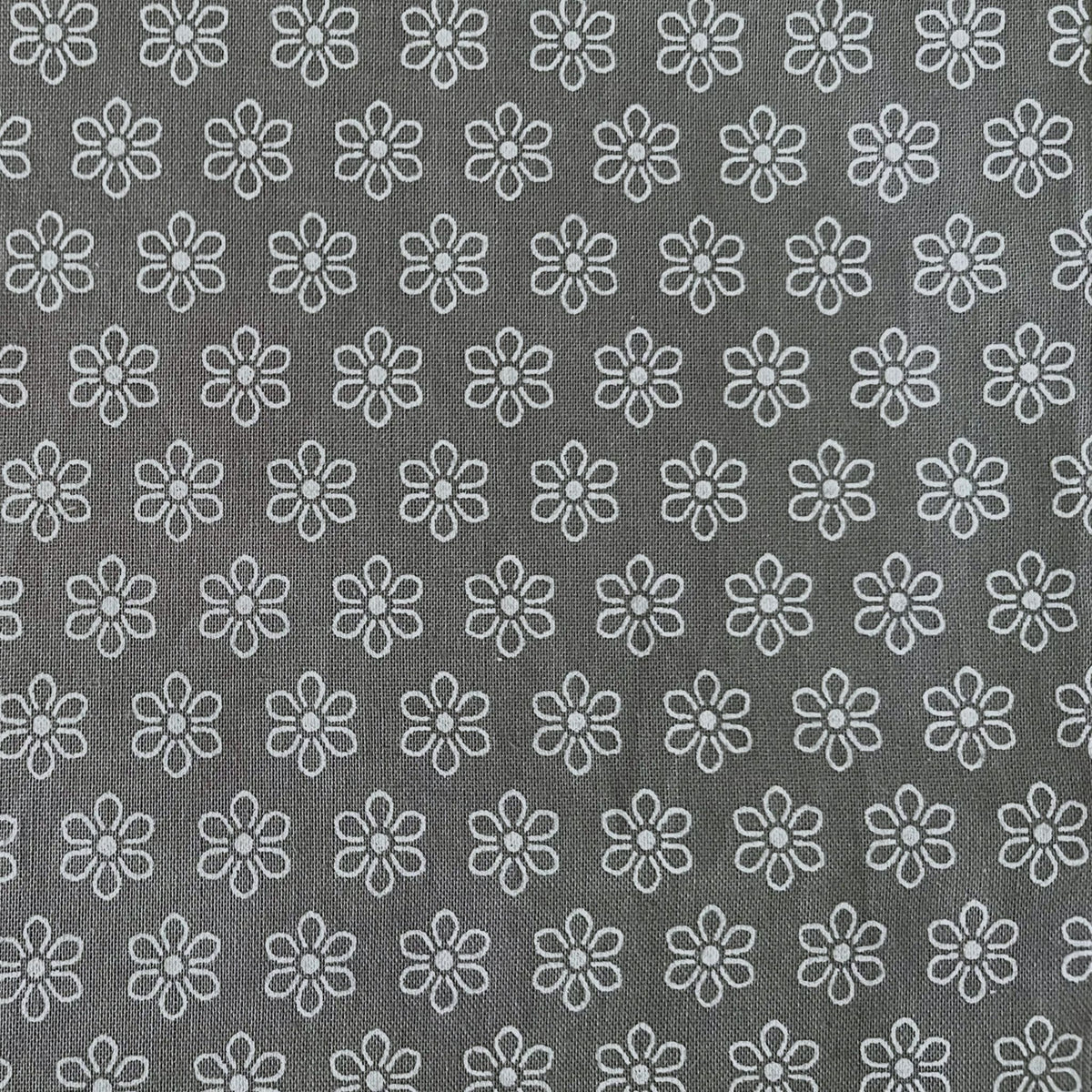 Pattern of white flowers on a gray background beeswax food wrap